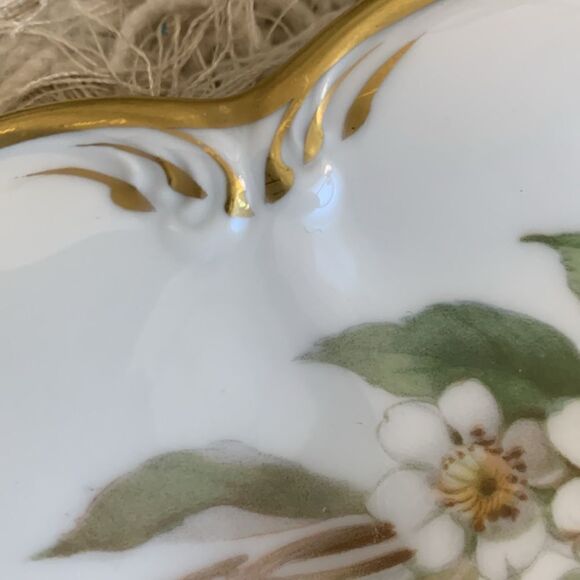 Vintage Hackefors Sweden Porslin Square Scalloped Fruit Design Plate - Picture 16 of 17